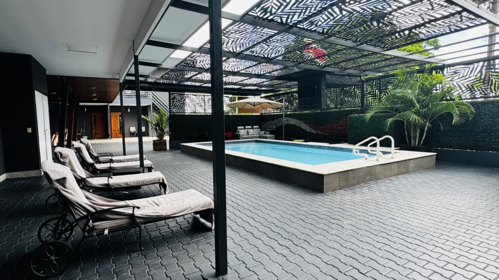 Pool and sun loungers
