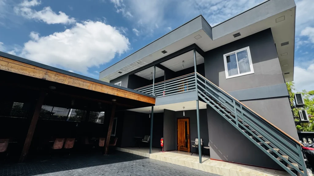 Pavema building and exterior staircase